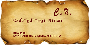Czégényi Ninon névjegykártya